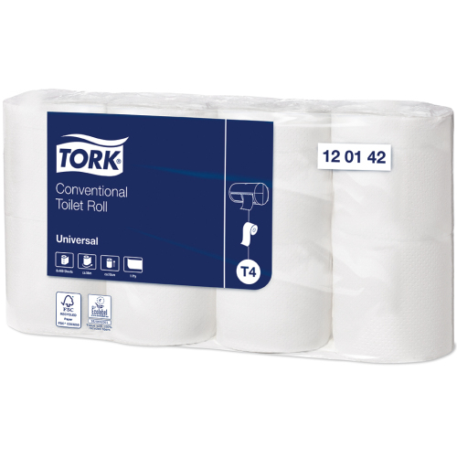 Tork Universal Papier toilette traditionnel Rouleau (T4 EU ECO) photo du produit Front View L