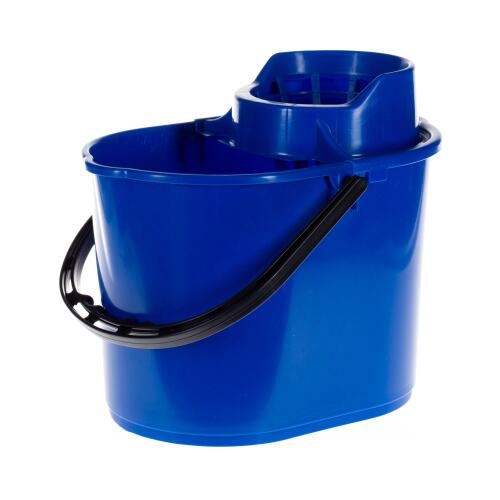 Seau de moppage de 12 l avec corbeille ovale, bleu photo du produit Front View L