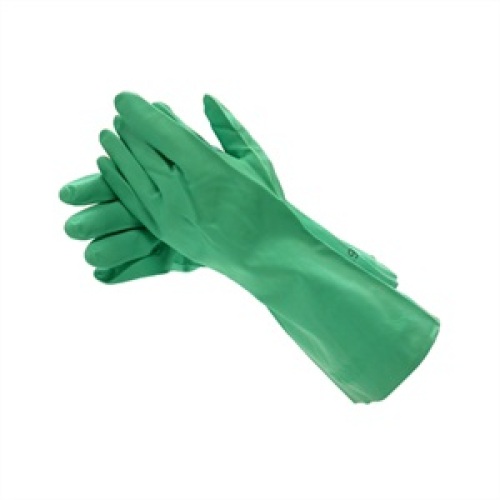 Gant ménager nitrile, anti-allergique, taille L, vert photo du produit Front View L