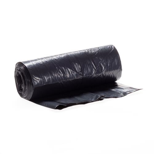 Sac en plastique LDPE 135 x 150 cm, 60µ, noir, 200 l photo du produit Front View L