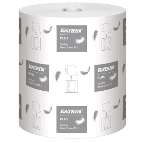 Katrin Essuie-mains en rouleau Plus 2 plis, blanc, 130 m photo du produit Front View L