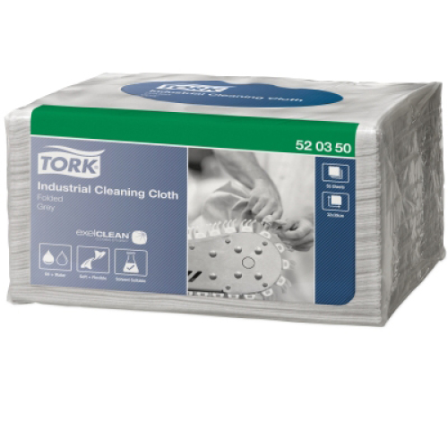 Tork Lavette de nettoyage industrielle (W8) 32 x 38,5 cm, gris photo du produit Front View L