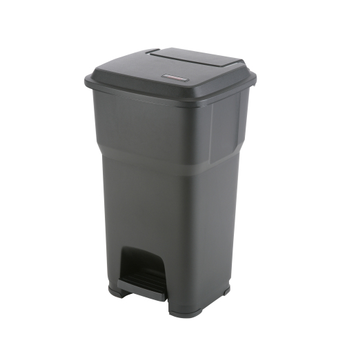 Hera poubelle à pédale 60 l, noire photo du produit Front View L