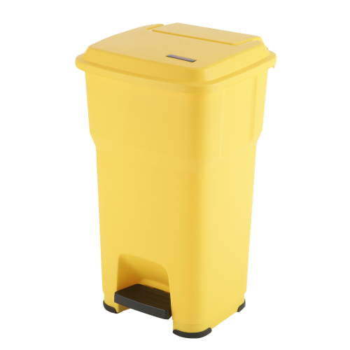 Hera poubelle à pédale 60 l, jaune photo du produit Front View L