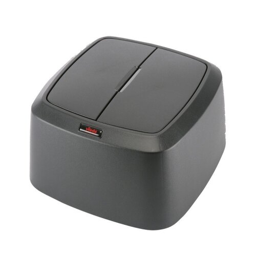 Iris Square couvercle basculant, noir photo du produit Front View L