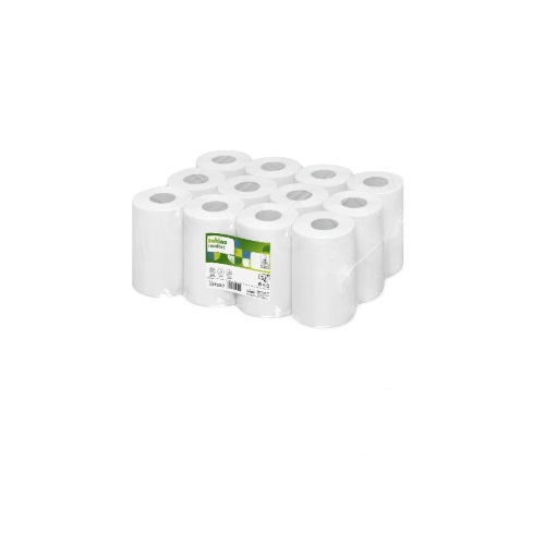 Satino Rouleau d'essuie-tout Mini avec mandrin, 1 pli, blanc photo du produit Front View L