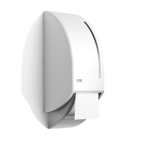 Distributeur de papier toilette Smart, système à 2 rouleaux à douilles photo du produit Front View L