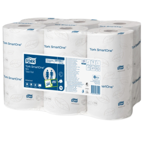 Tork Advanced Papier toilette SmartOne® Mini Rouleau (T9) photo du produit Front View L