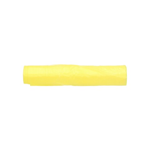 Sac en plastique HDPE 50 x 60 cm, 15µ, jaune, 24 l photo du produit Front View L