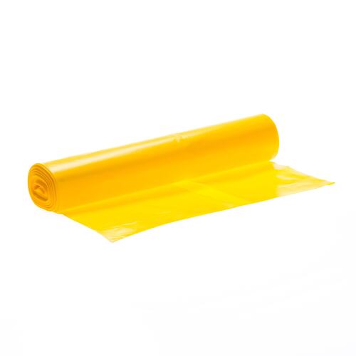 Sac en plastique HDPE 58 x 100 cm, 20µ, jaune, 70 l photo du produit Front View L