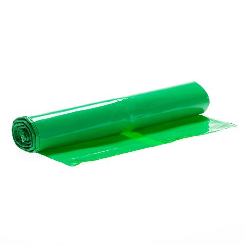 Sac en plastique HDPE 58 x 100 cm, 20µ, vert, 70 l photo du produit Front View L
