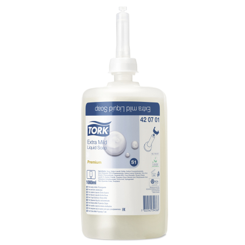 Tork Premium Soap Liquid Extra Mild Non-Perfumed (S1 EU ECO) 6 x 1 l photo du produit Front View L