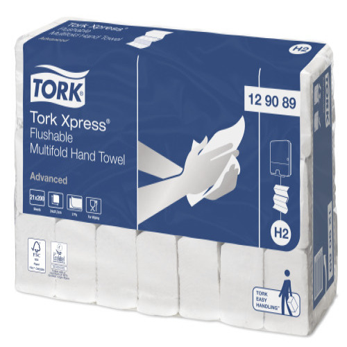 Tork Advanced Hand Towel Flushable (H2) photo du produit Front View L