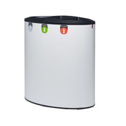 Binc poubelle durable couvercle ouvert, 60 l, blanc photo du produit Image4 L