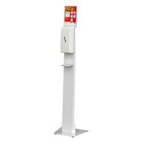 Colonne d’hygiène pour distributeur, blanc photo du produit Front View L