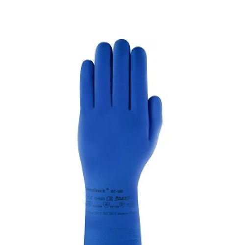 Gant ménager latex, taille L, bleu - 12 paires photo du produit