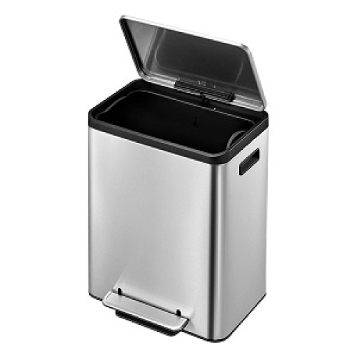 Poubelle à pédale 30L avec seau intérieur en plastique, inox photo du produit Image3 L