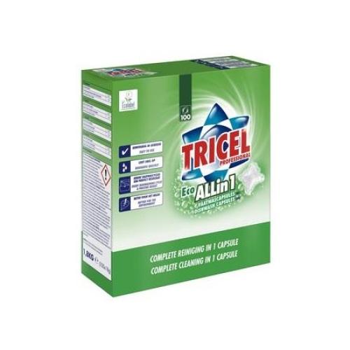 Tricel All-in-1 Capsules pour lave-vaisselle Eco, 100 pièces photo du produit Front View L