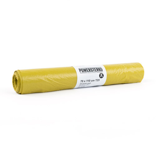 Sac poubelle recy 70 x 110 cm T25 jaune photo du produit Front View L