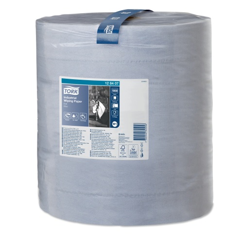 Tork Industrial Wiping Paper Roll Blue (W1) photo du produit Front View L