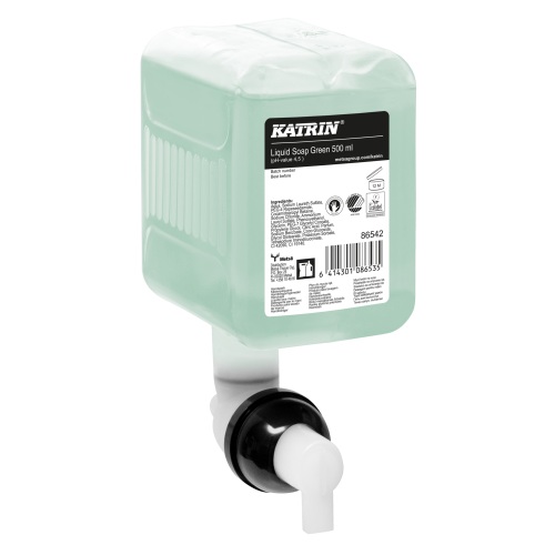 Katrin savon liquide Green 12 x 500ml photo du produit Front View L