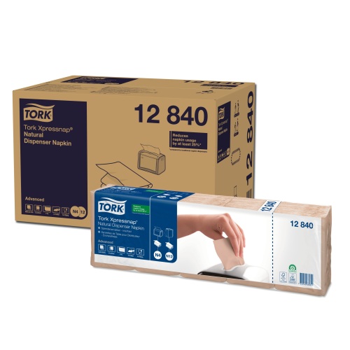 Tork Premium Xpressnap serviettes pour distributeur Interfold Natural photo du produit Front View L