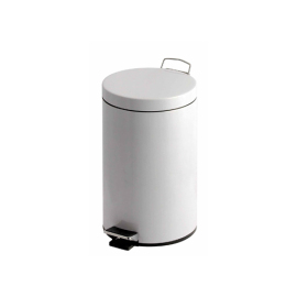 Seau à pédale avec seau intérieur 12 l, blanc photo du produit