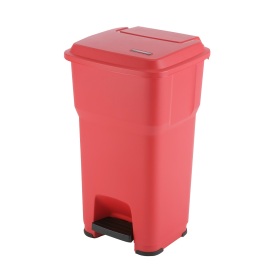 Hera poubelle à pédale 60 l, rouge photo du produit