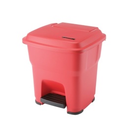 Hera poubelle à pédale 35 l, rouge photo du produit