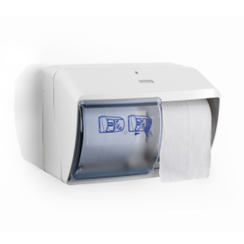 Satino distributeur de rouleaux de papier toilette pour 2 rouleaux - blanc photo du produit