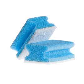 Éponge à récurer bleue avec pad blanc  photo du produit
