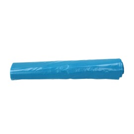 Sac en plastique LDPE 70 x 110 cm, 50µ, bleu, 120 l photo du produit