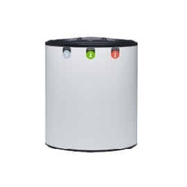 Binc poubelle durable couvercle ouvert, 60 l, blanc photo du produit