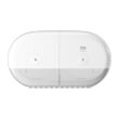 Tork SmartOne® Distributeur Mini Double pour Papier Toilette Rouleau, Blanc (T9) photo du produit