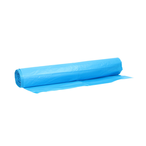 Plastic zak HDPE 70 x 110 cm, 27 µ, blauw, 120 l product foto Front View L