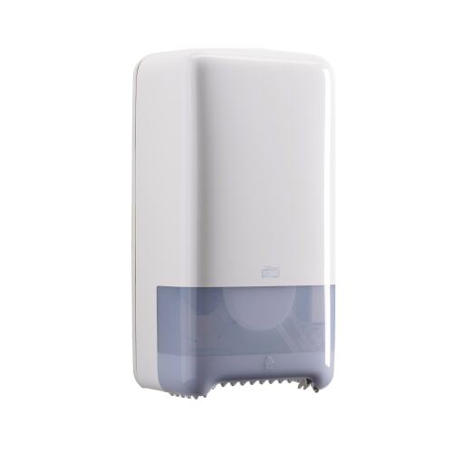 Tork Dispenser Toiletpapier Twin Mid-size Rol Auto Swift Wit (T6) product foto Front View L