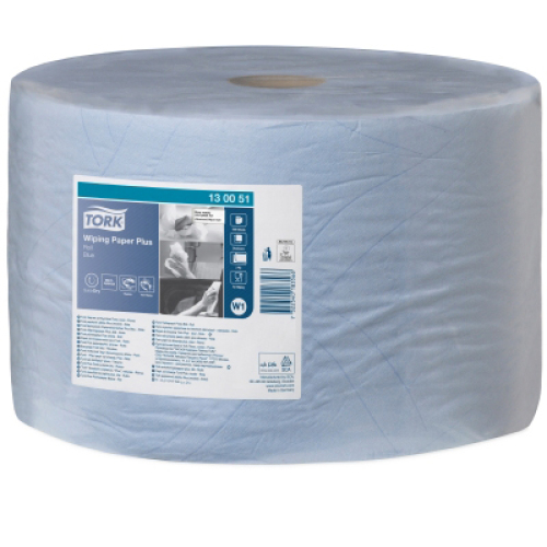 Tork Wiping Papier Plus (W1) blauw product foto Front View L