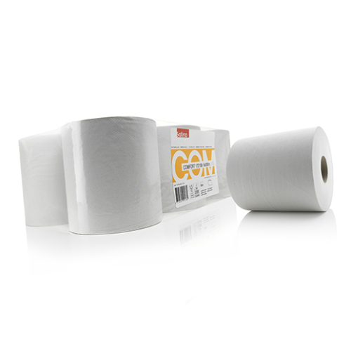 Comfort poetsrol midi met scheurhuls, 1-laags, naturel product foto