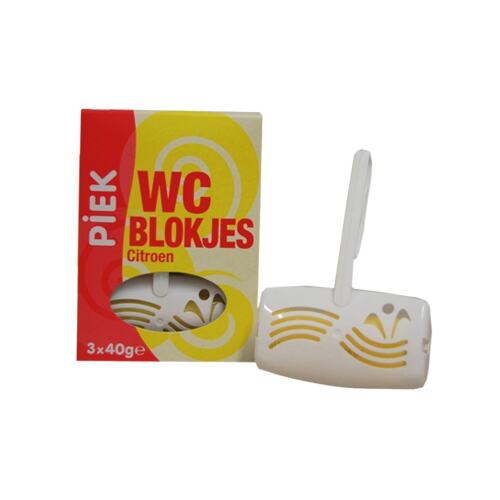 Piek toiletblok 40 gram 24 x 3 stuks product foto Front View L