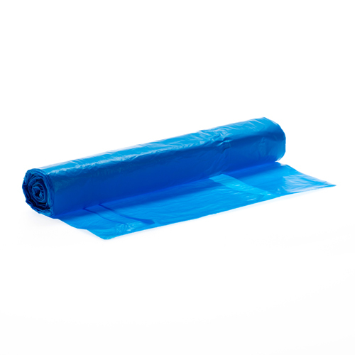 Plastic zak HDPE 60 x 67 cm, 21µ, blauw, 45 l product foto Front View L