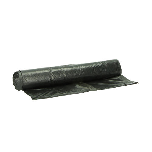Plastic zak HDPE 63 x 70 cm, 12µ, zwart, 50 l product foto Front View L
