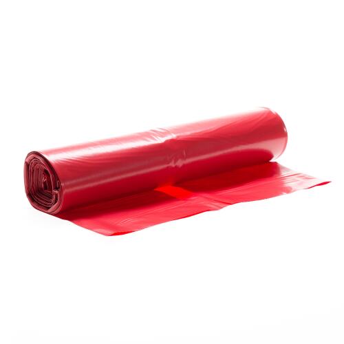 Plastic zak HDPE 70 x 110 cm, 22µ, rood, 120 l product foto Front View L