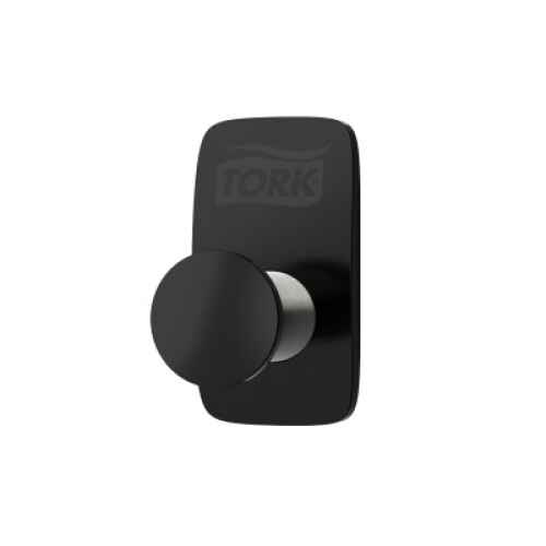 Tork kapstokhaak, zwart product foto Front View L