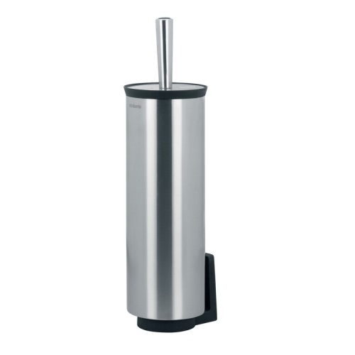 RVS toiletborstel met houder product foto Front View L