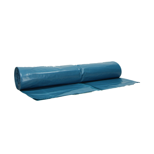 Plastic zak LDPE 80 x 110 cm, 60µ, blauw, 130 l product foto Front View L