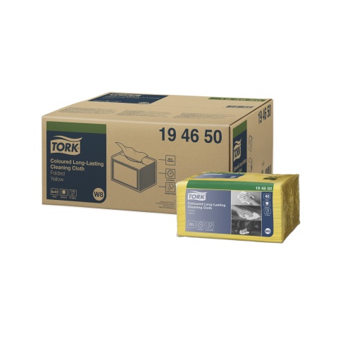 Tork Heavy Duty Cloth Folded Yellow (W8) product foto Front View L