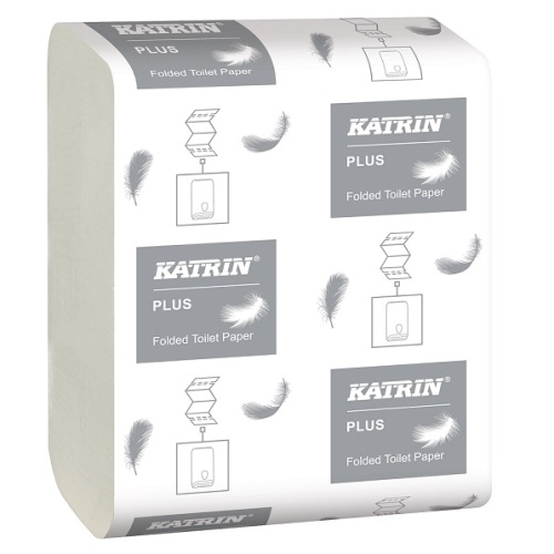 Katrin gevouwen toiletpapier 2-laags - wit product foto Front View L