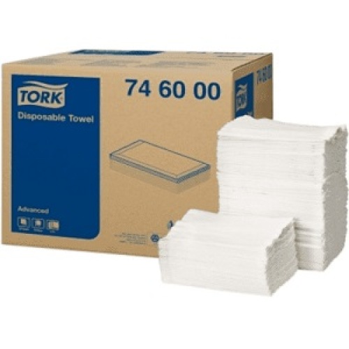 Tork Advanced Disposable Wipe 70 x 30cm White product foto Front View L