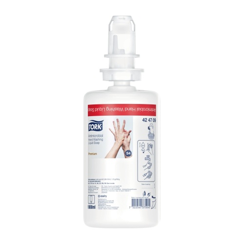 Tork Antimicrobiële Vloeibare Handzeep (S4) 6 x 1l product foto Front View L