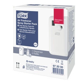 Tork Starter Pack Airfreshener Aerosol Electronic White (A1) product foto